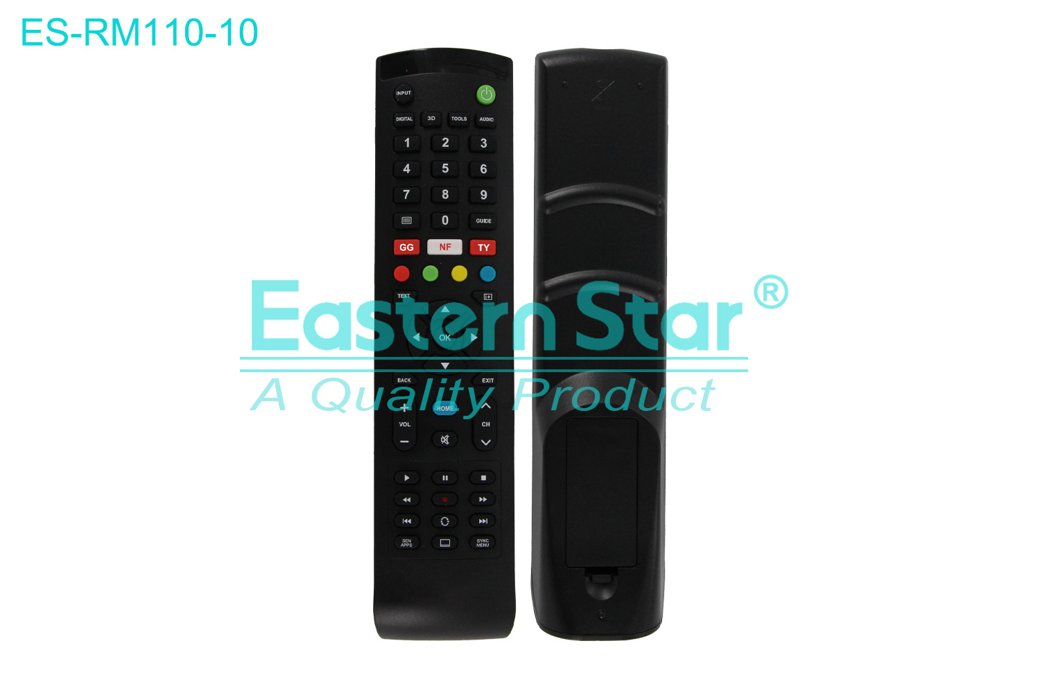 ES-RM110-10 Compatible for / Smart TV Remote Control R/M 52 Keys