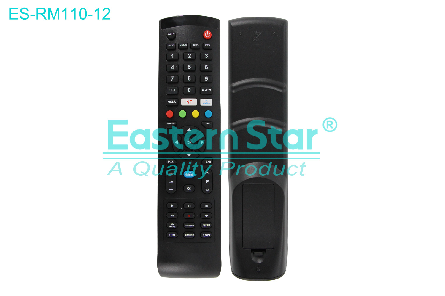 ES-RM110-12 Compatible for / Smart TV Remote Control R/M 52 Keys
