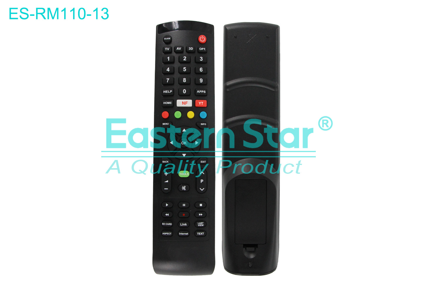 ES-RM110-13 Compatible for / Smart TV Remote Control R/M 52 Keys