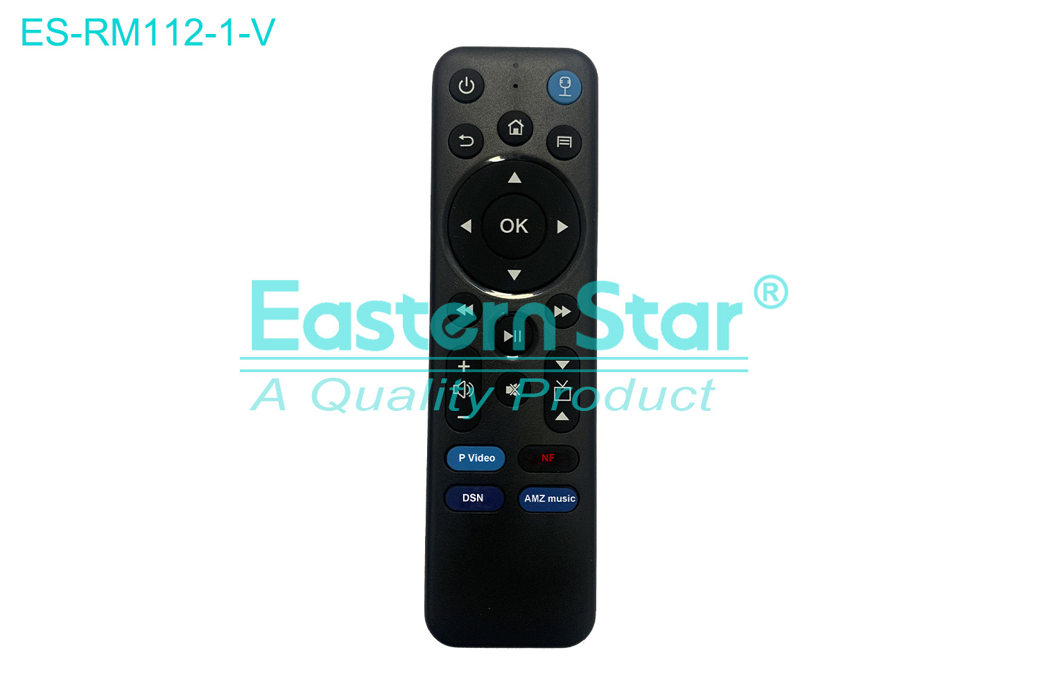 ES-RM112-1-V Compatible for / Smart TV Voice Remote Control R/M 22 Keys