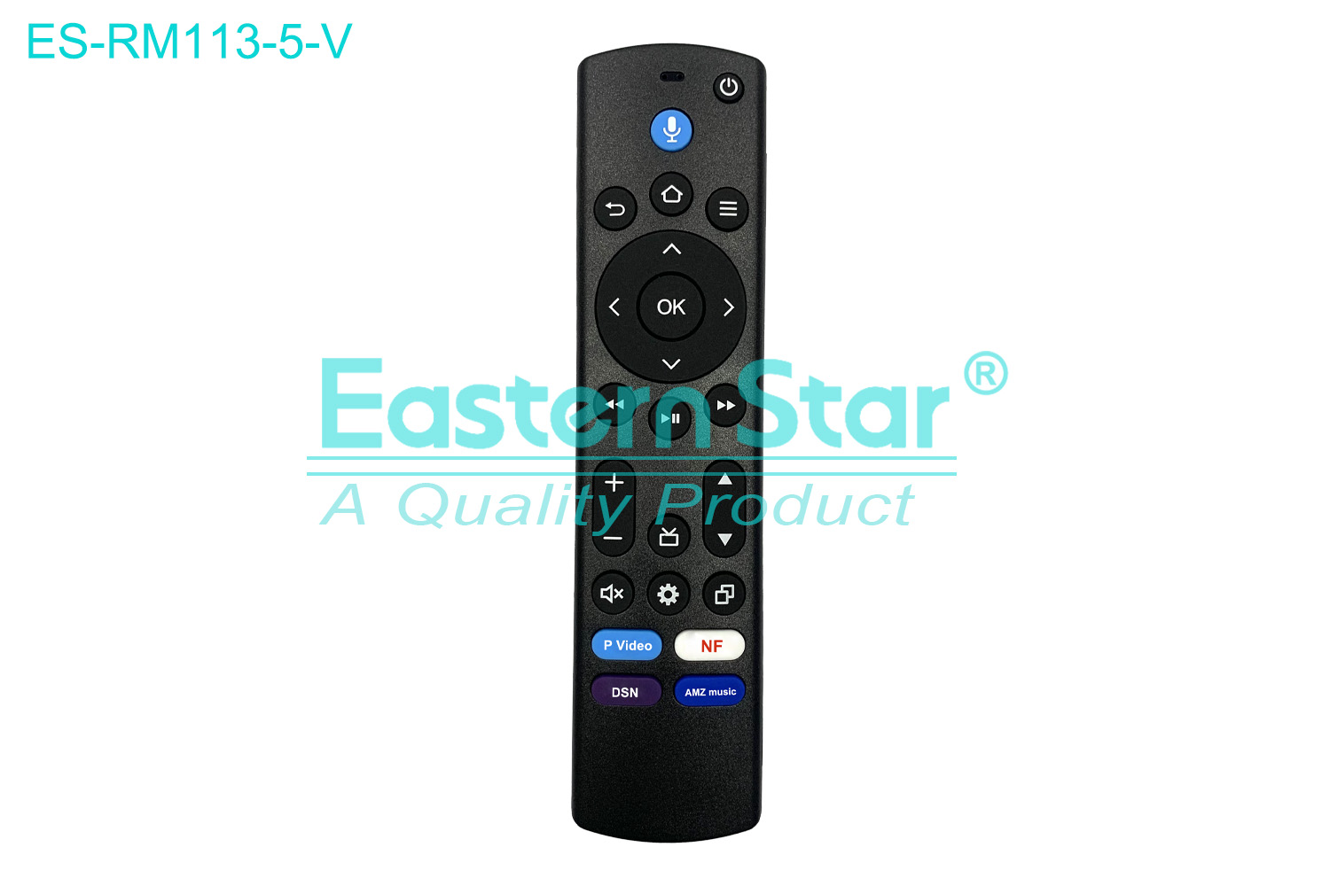 ES-RM113-5-V Compatible for / Smart TV Voice Remote Control R/M 25 Keys