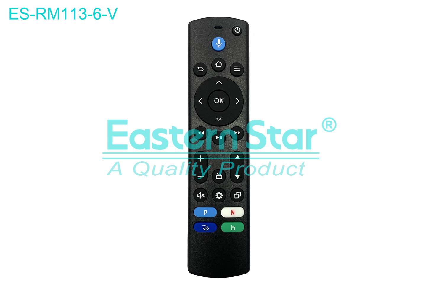 ES-RM113-6-V Compatible for / Smart TV Voice Remote Control R/M 25 Keys