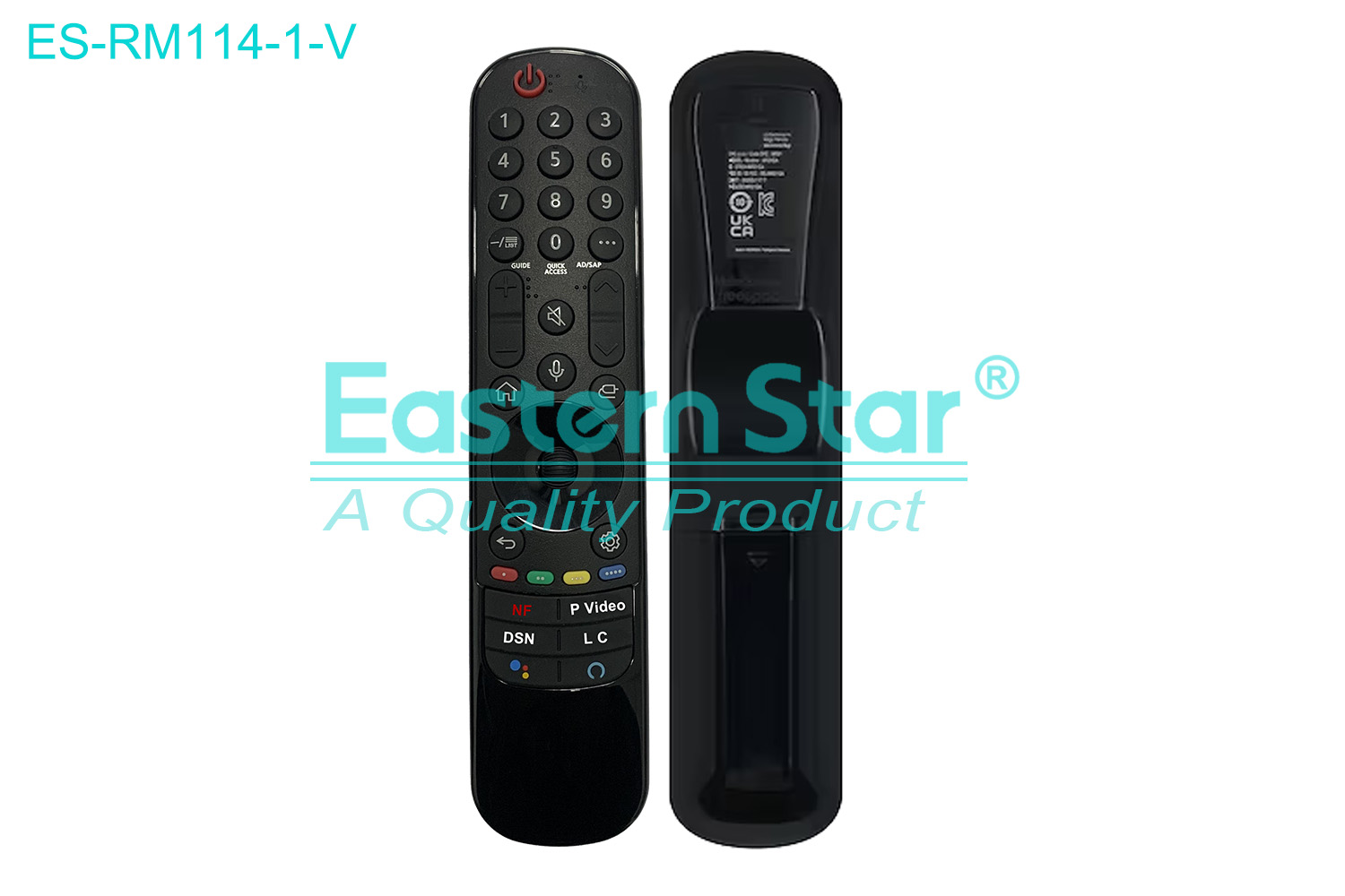 ES-RM114-1-V Compatible for / Smart TV Voice Remote Control R/M 38 Keys