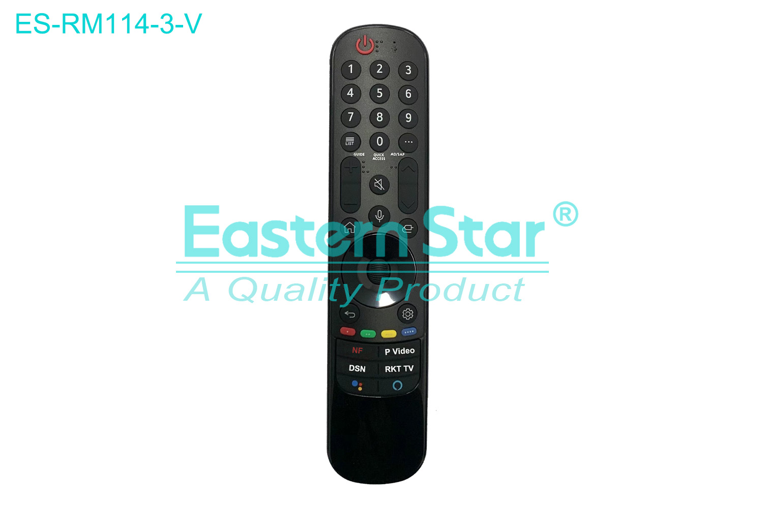 ES-RM114-3-V Compatible for / Smart TV Voice Remote Control R/M 38 Keys