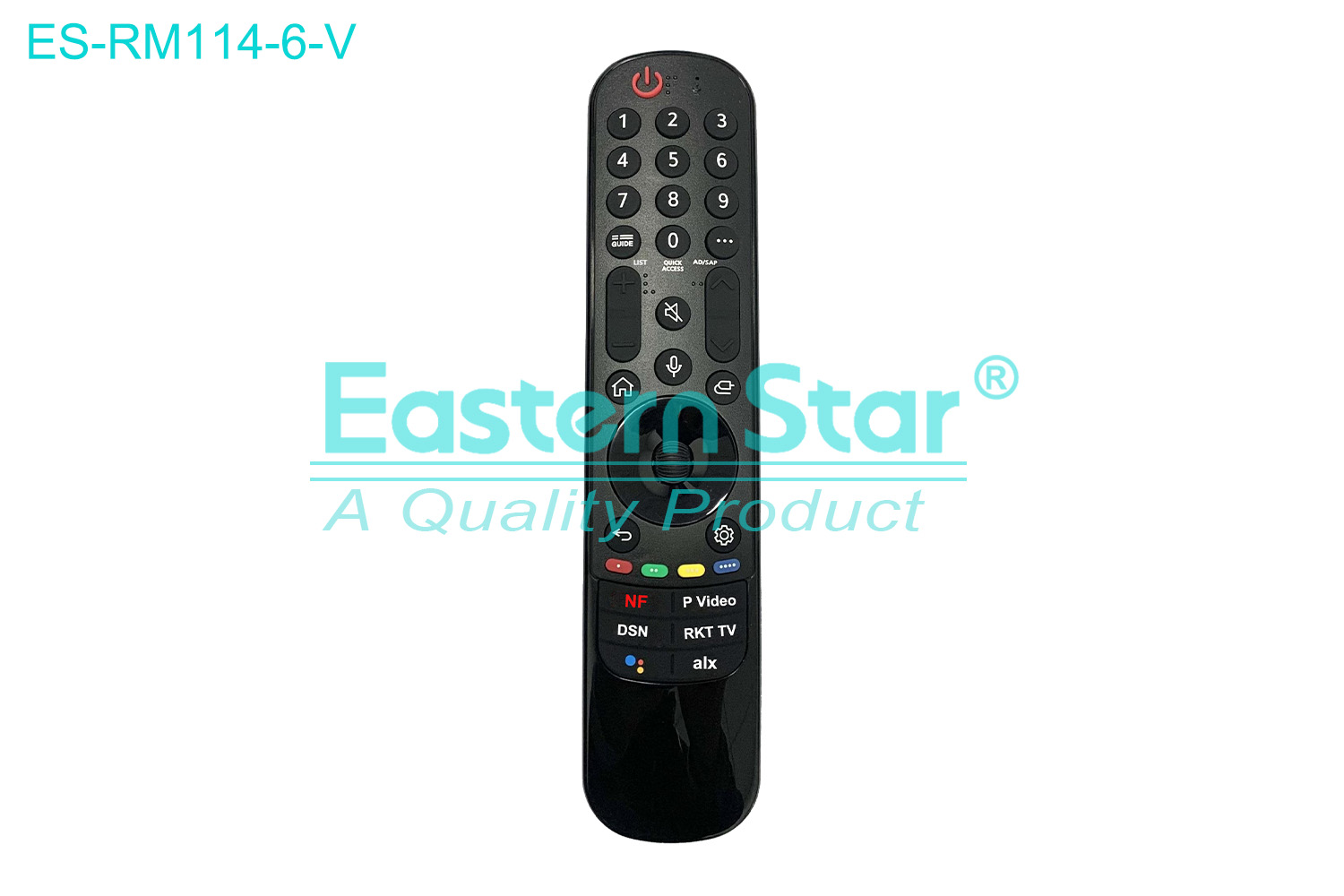 ES-RM114-6-V Compatible for / Smart TV Voice Remote Control R/M 38 Keys