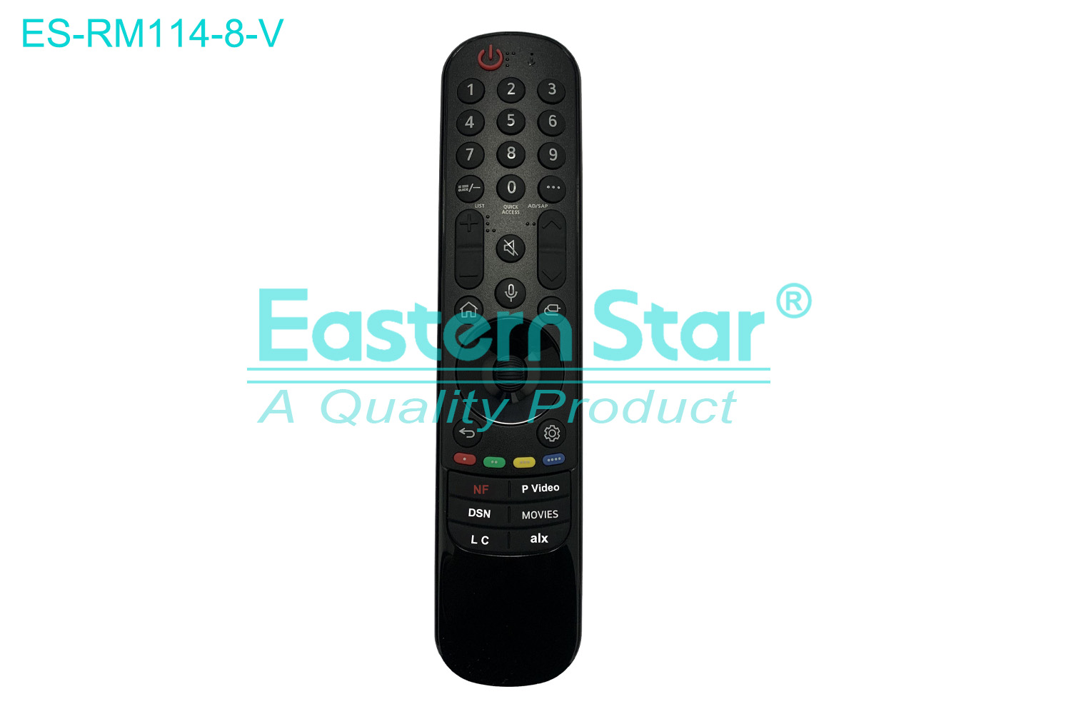 ES-RM114-8-V Compatible for / Smart TV Voice Remote Control R/M 38 Keys