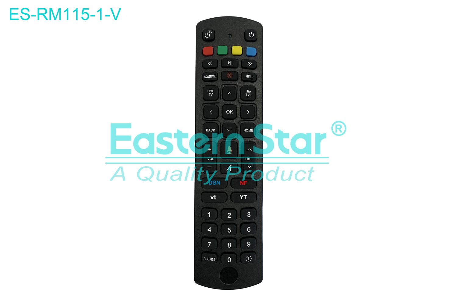 ES-RM115-1-V Compatible for / Smart TV Voice Remote Control R/M 43 Keys