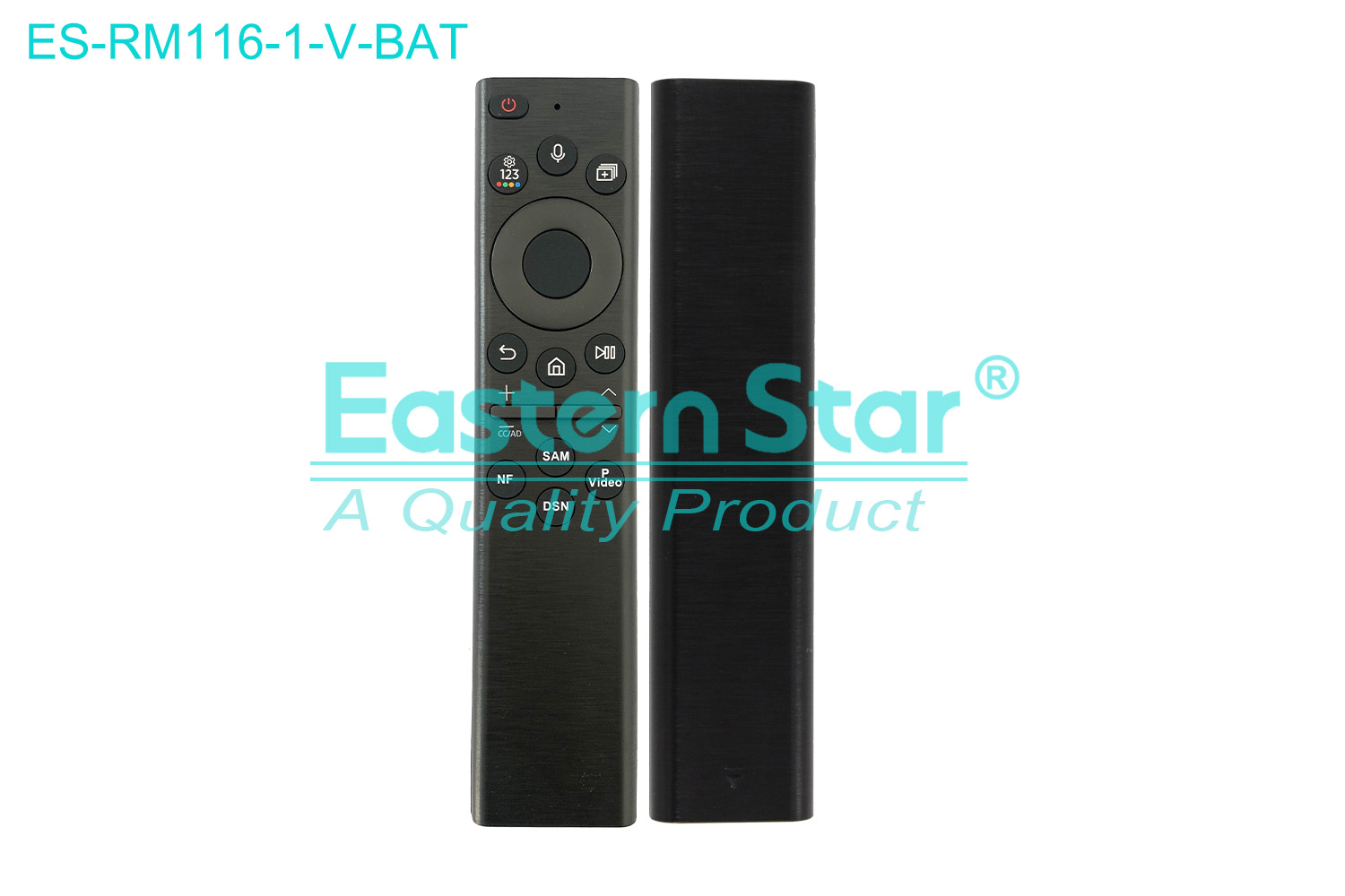 ES-RM116-1-V-BAT Compatible for / Smart TV Voice Remote Control R/M 18 Keys