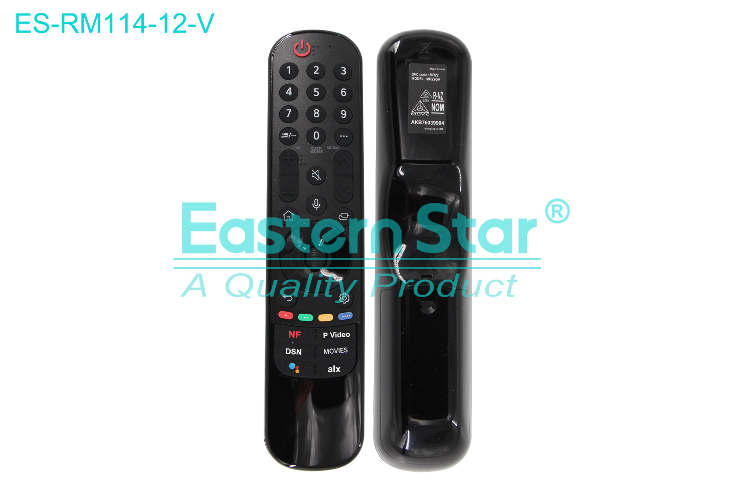 ES-RM114-12-V Compatible for Lg Smart TV Voice Remote Control R/M 39 Keys