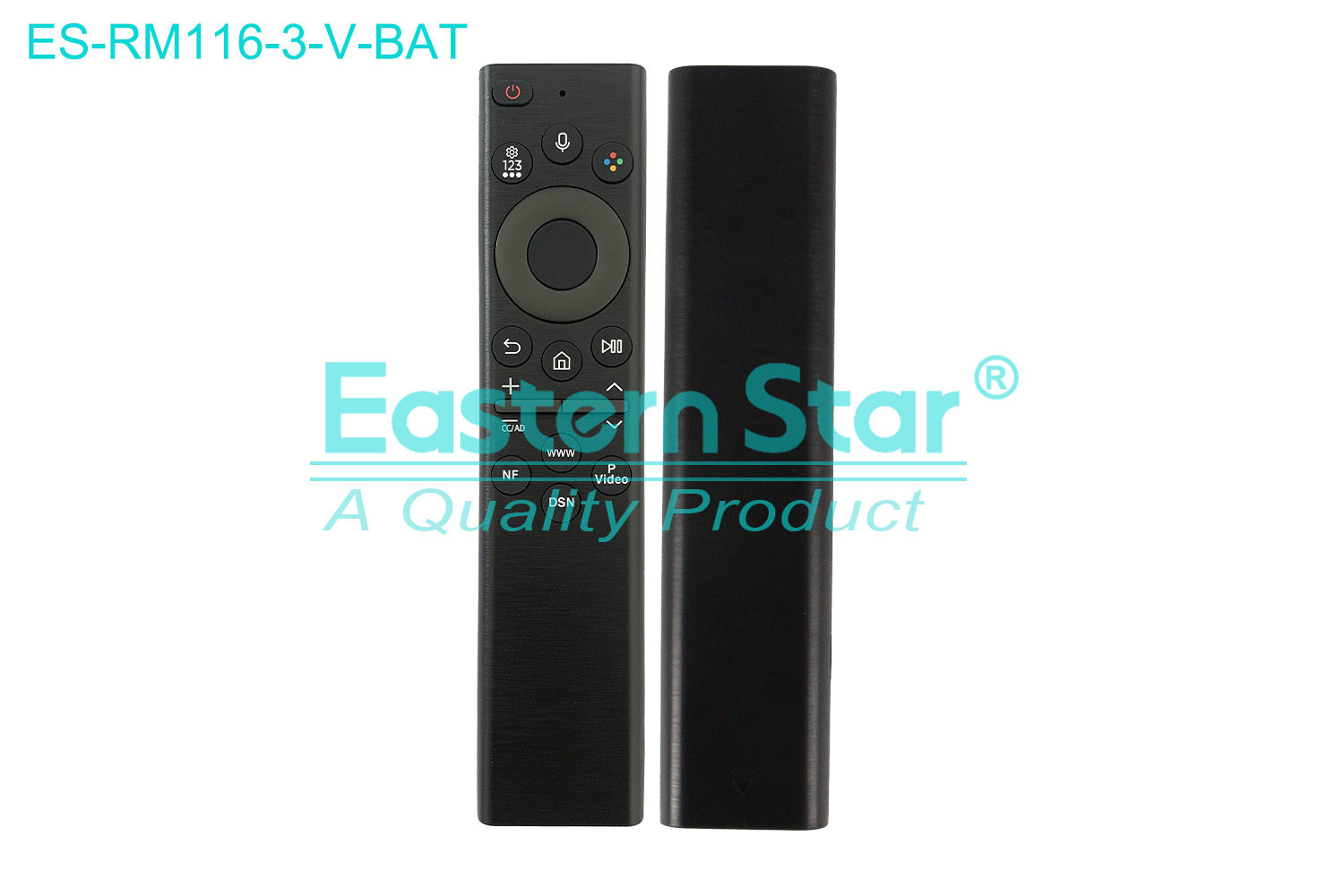 ES-RM116-3-V-BAT Compatible for / Smart TV Voice Remote Control R/M 18 Keys