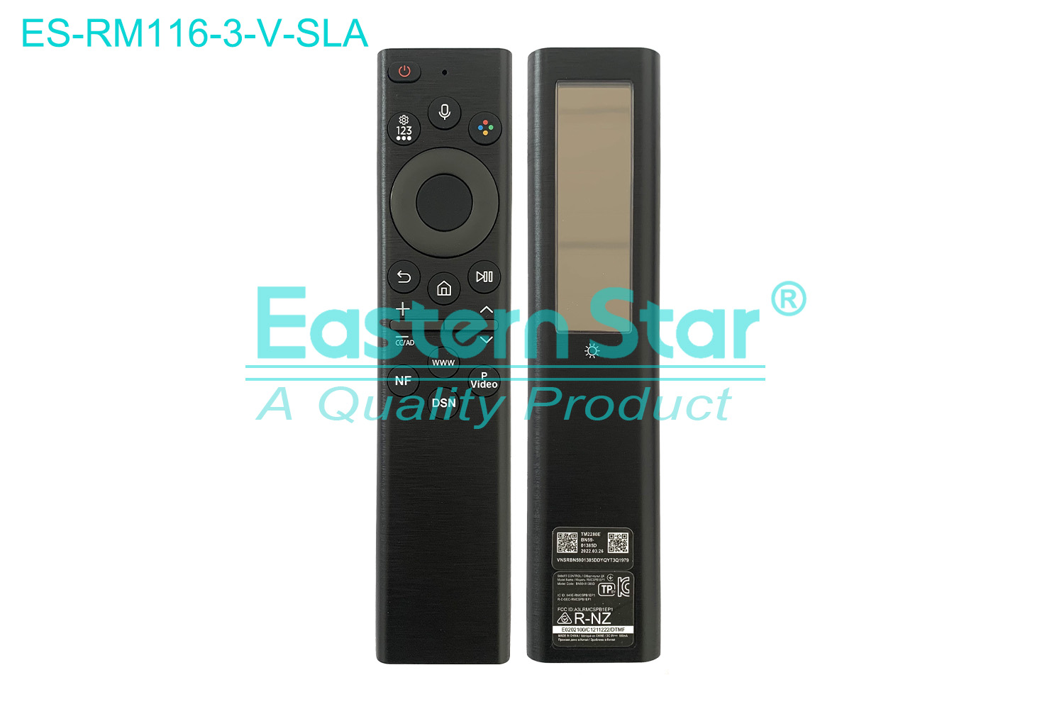 ES-RM116-3-V-SLA Compatible for / Smart TV Voice Remote Control R/M 18 Keys