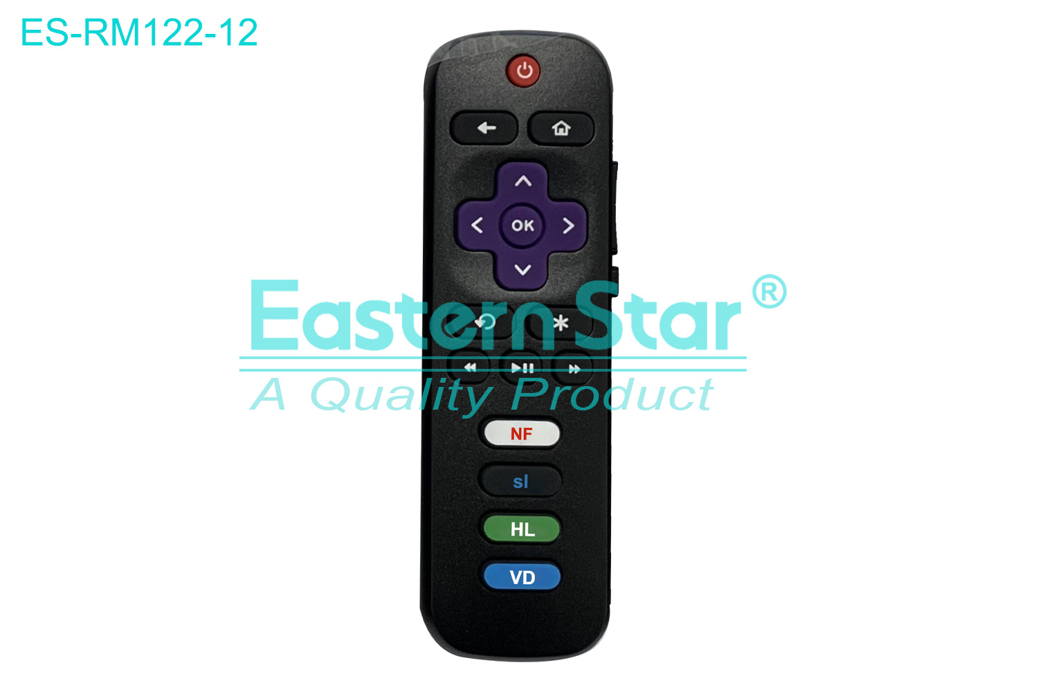 ES-RM122-12 Compatible for / Smart TV Remote Control R/M 17 Keys