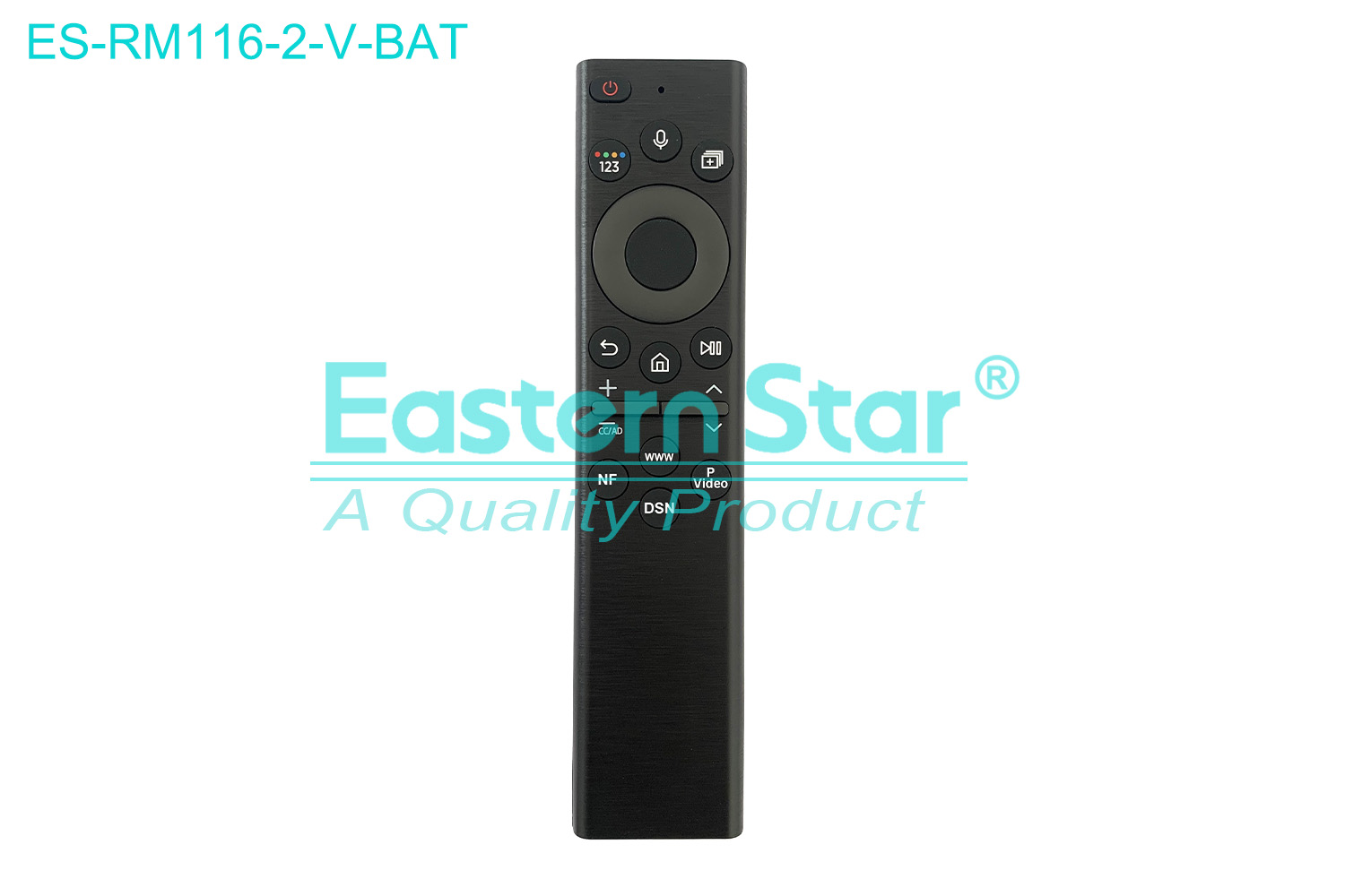 ES-RM116-2-V-BAT Compatible for / Smart TV Voice Remote Control R/M 18 Keys