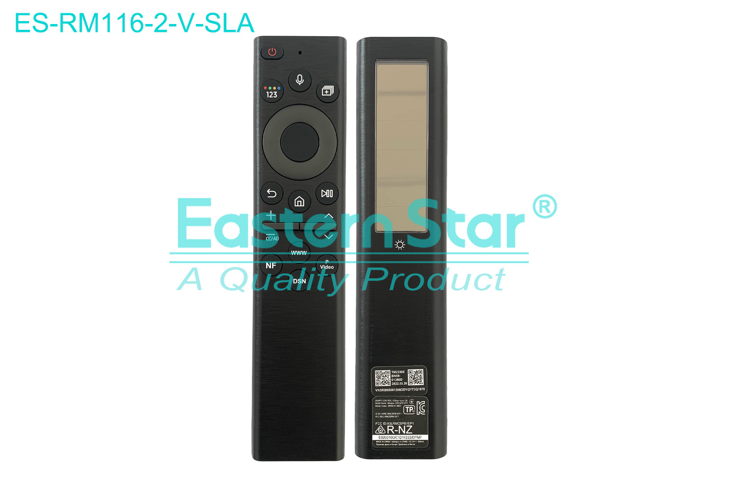 ES-RM116-2-V-SLA Compatible for / Smart TV Voice Remote Control R/M 18 Keys