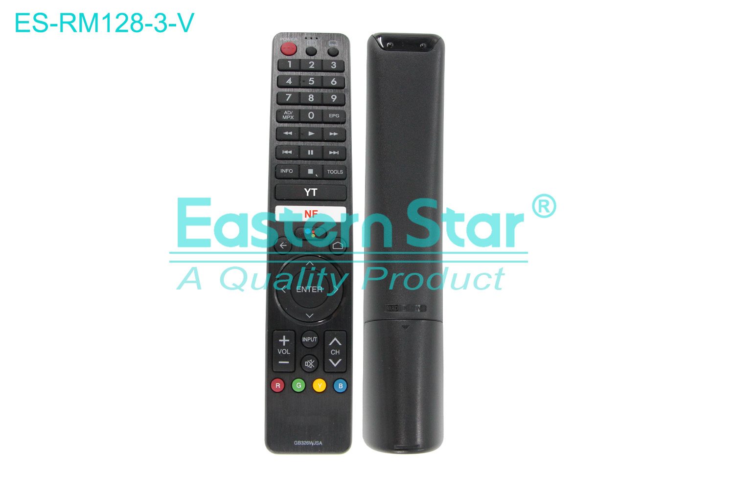 ES-RM128-3-V Compatible for Sharp Smart TV Voice Remote Control R/M 44 Keys