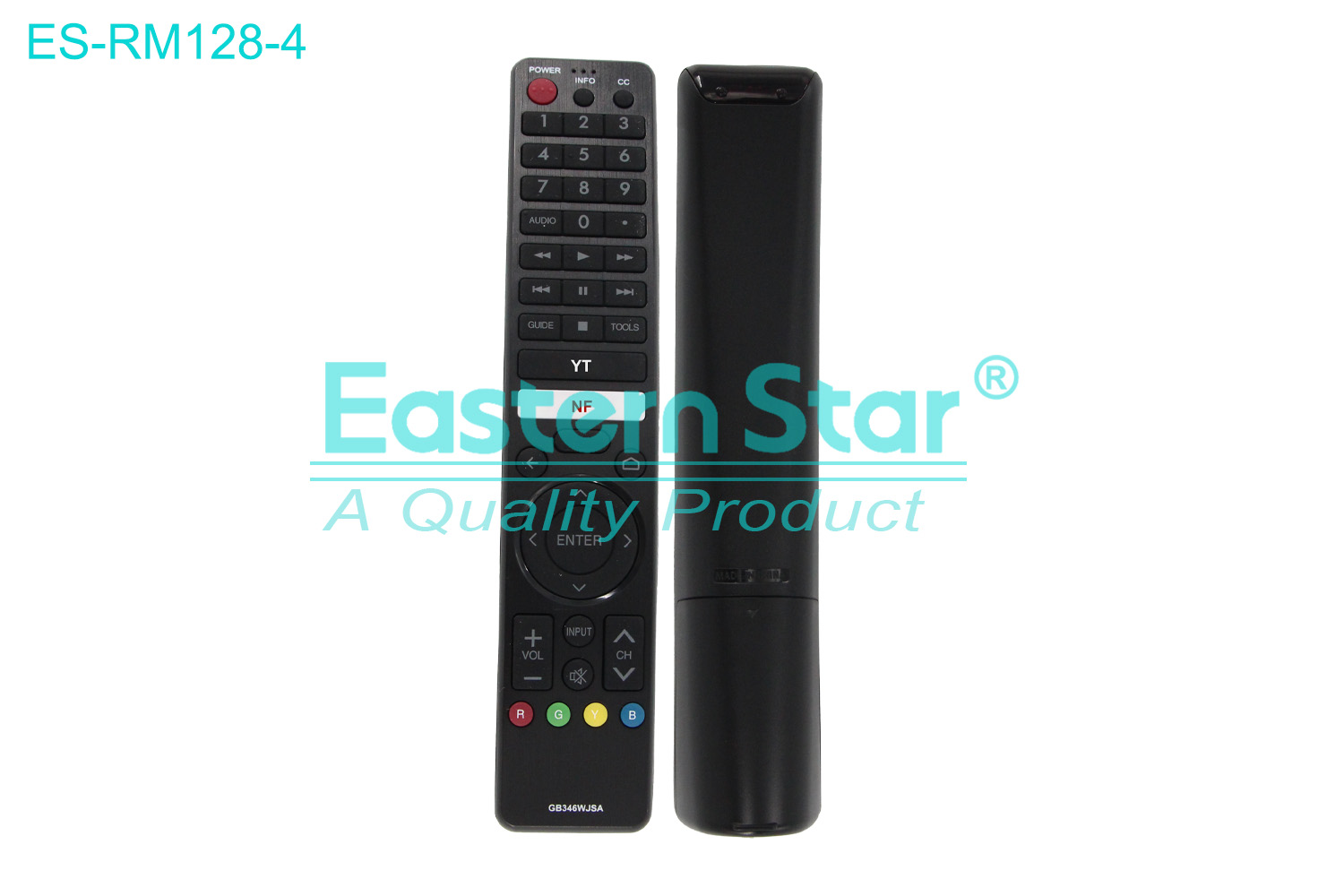 ES-RM128-4 Compatible for Sharp Smart TV Remote Control R/M 44 Keys