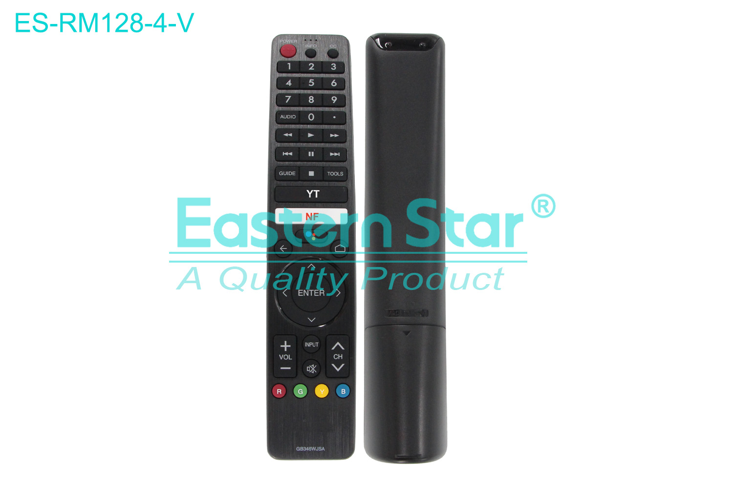 ES-RM128-4-V Compatible for Sharp Smart TV Voice Remote Control R/M 44 Keys