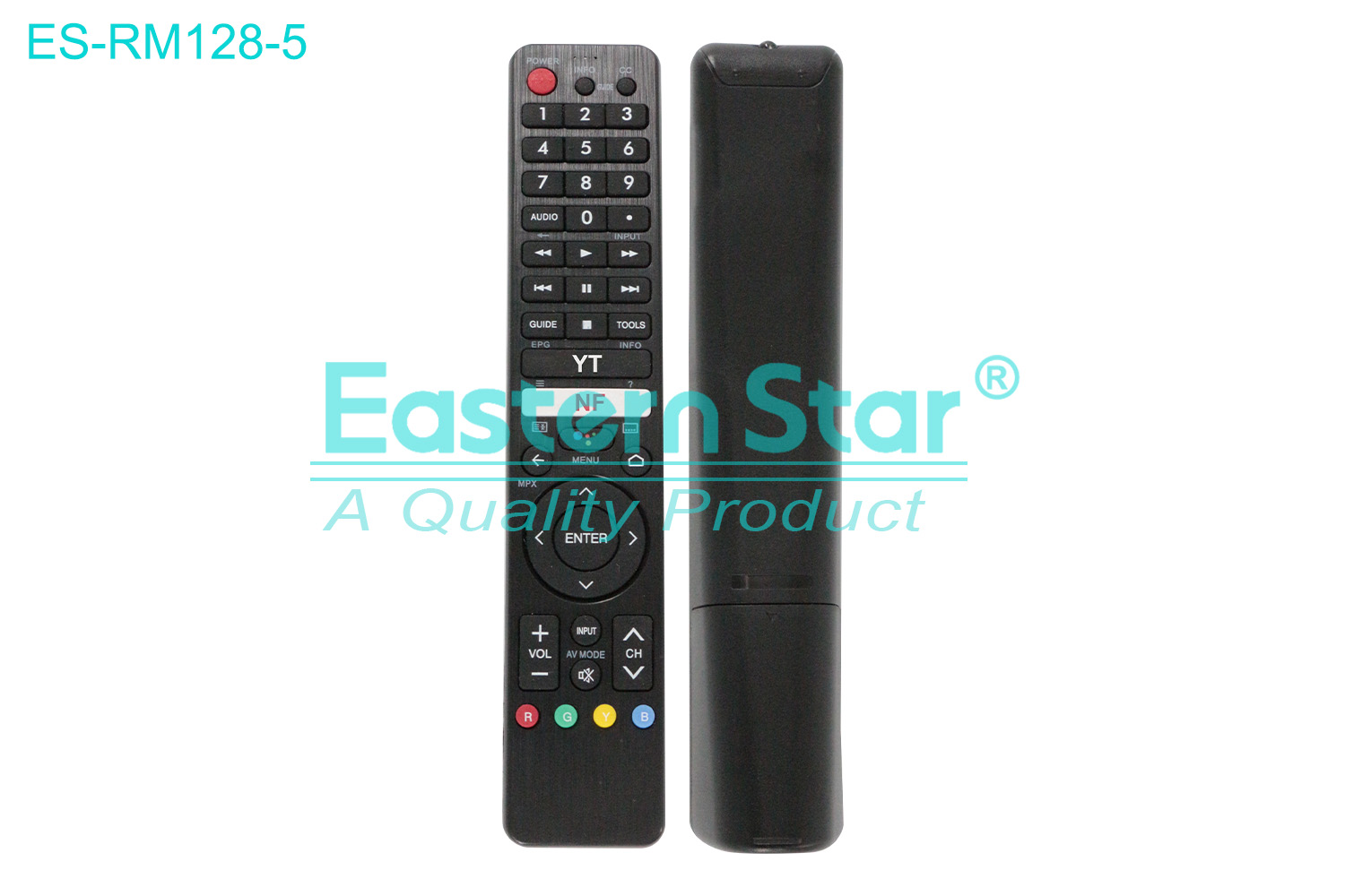 ES-RM128-5 Compatible for Sharp Smart TV Remote Control R/M 44 Keys