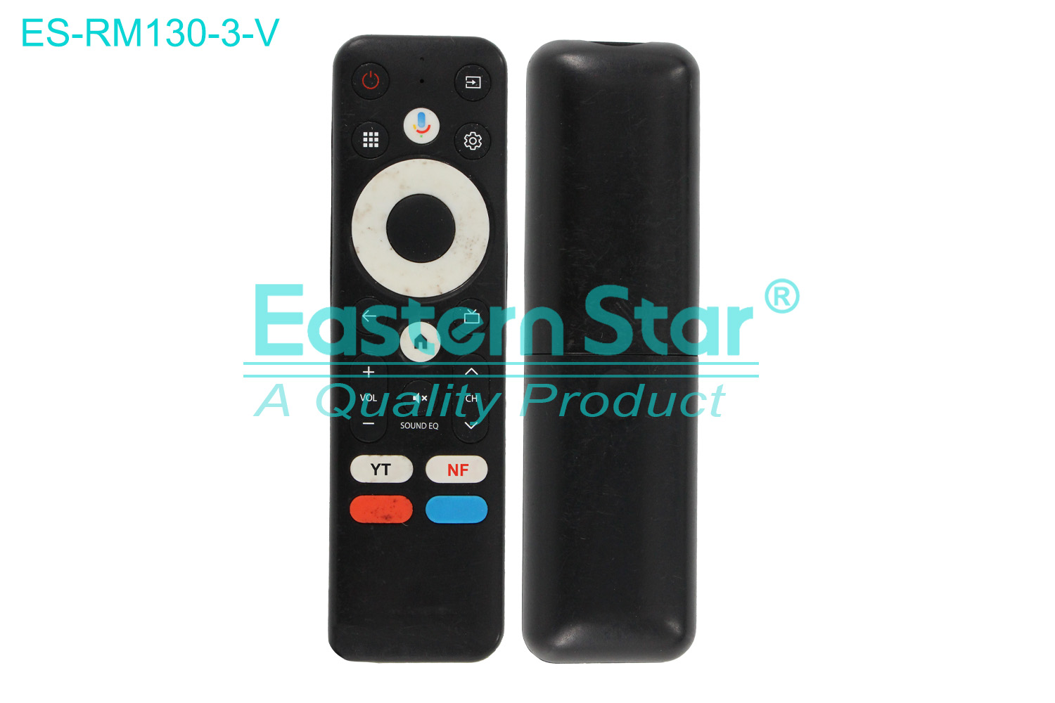 ES-RM130-3-V Compatible for Oxygen Smart TV Voice Remote Control R/M 22 Keys
