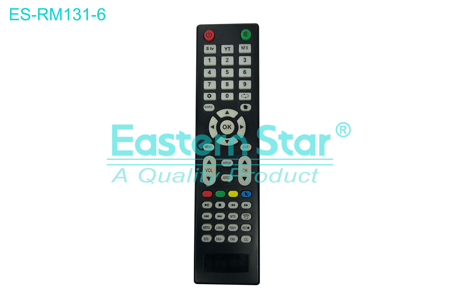 ES-RM131-6 Compatible for / Smart TV Remote Control R/M 52 Keys
