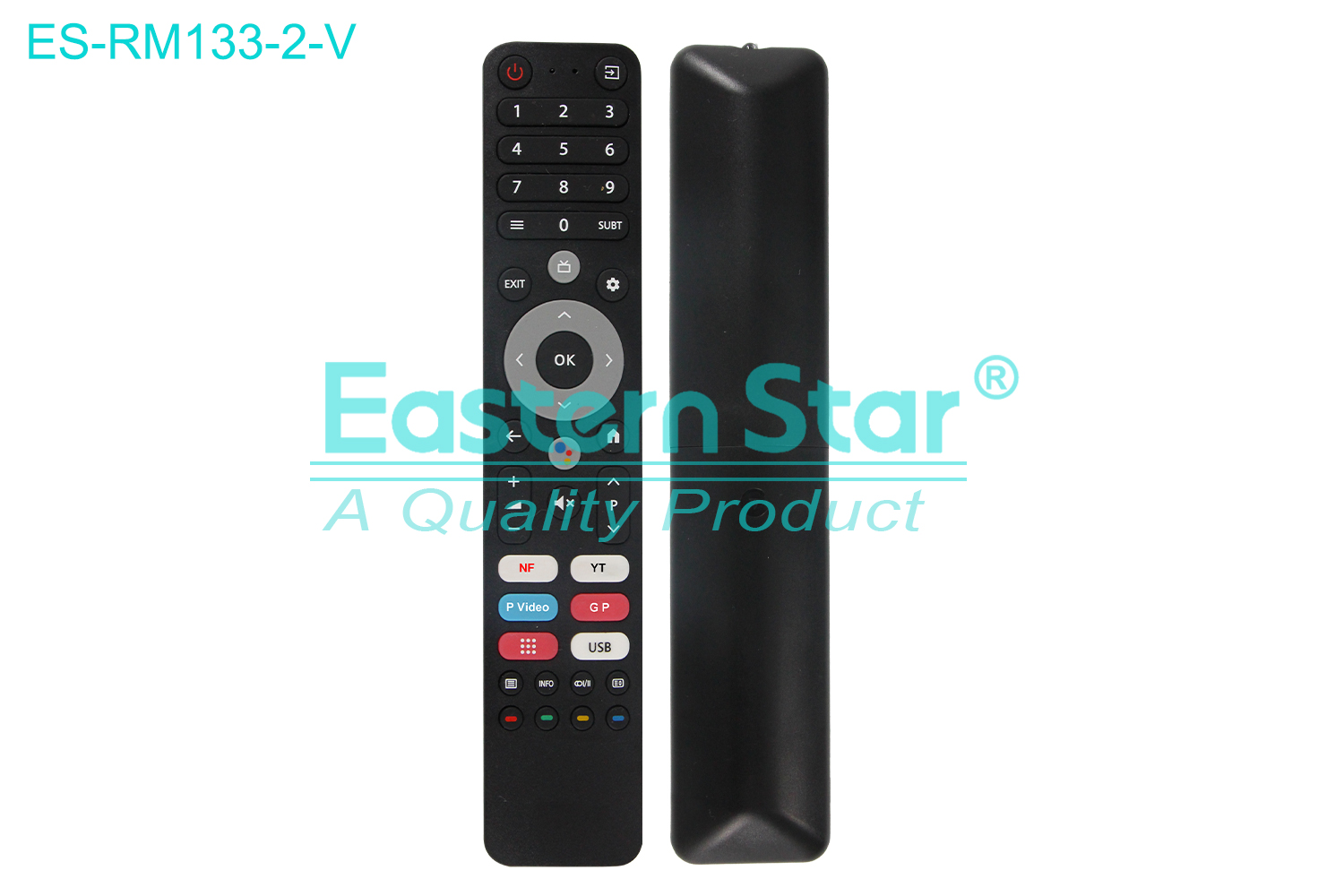 ES-RM133-2-V Compatible for / Smart TV Voice Remote Control R/M 44 Keys