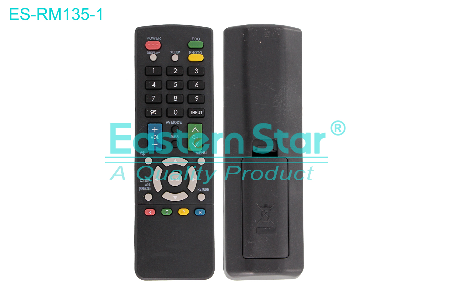 ES-RM135-1 Compatible for Sharp Smart TV Remote Control R/M 36 Keys