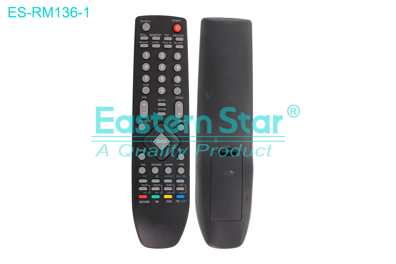 ES-RM136-1 Compatible for Polytron Smart TV Remote Control R/M 53 Keys