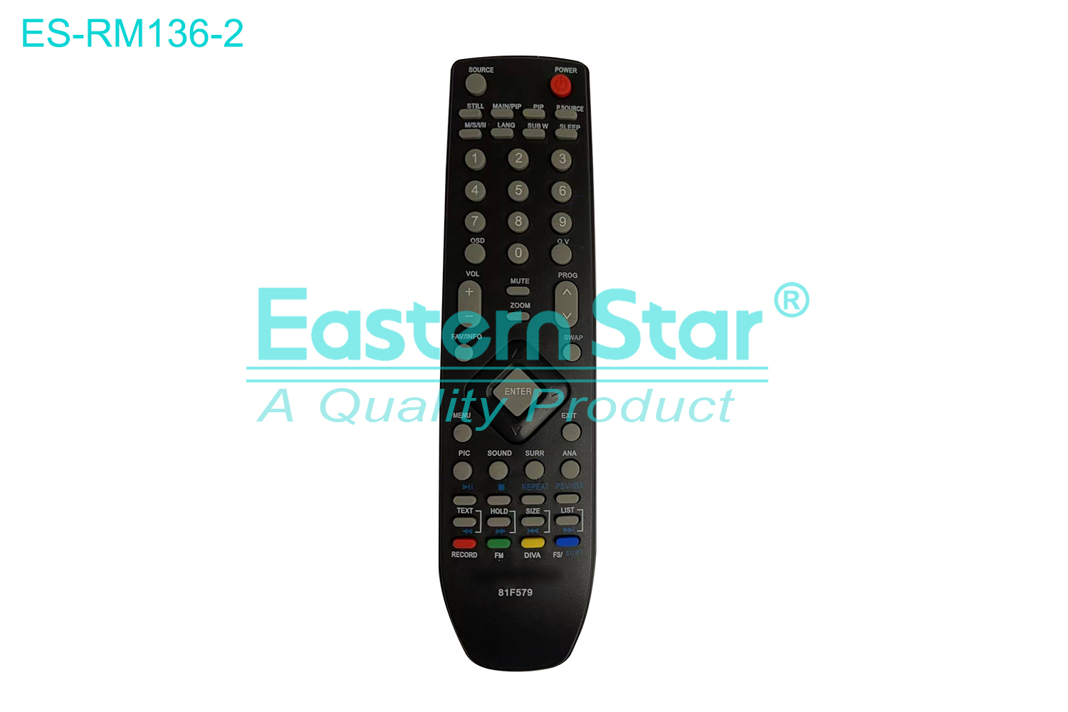 ES-RM136-2 Compatible for / Smart TV Remote Control R/M 52 Keys