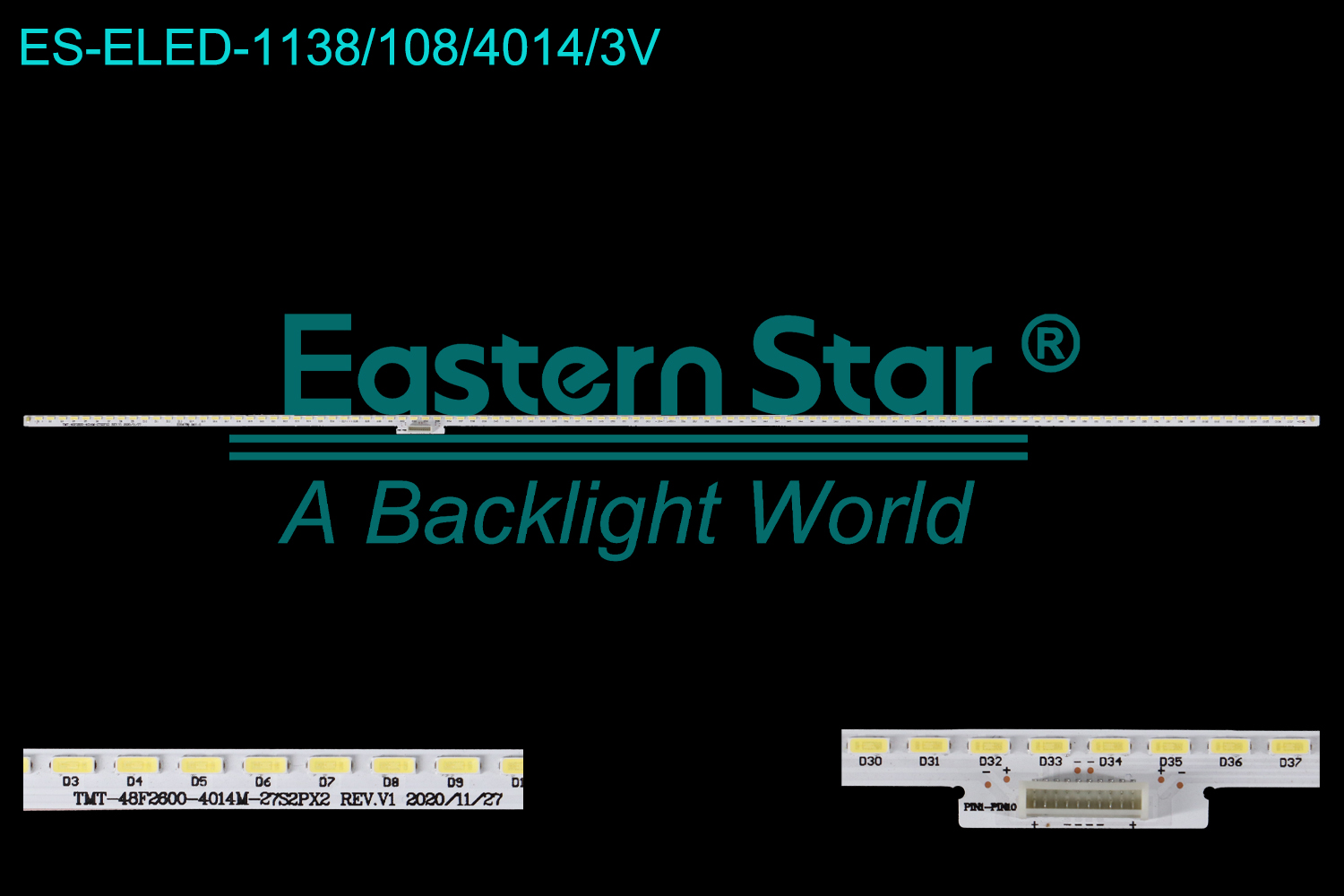 ES-ELED-1138 ELED/EDGE TV backlight use for 48'' Tcl  L48C71S L48A71S TMT-48F2600-4014M-27S2PX2 REV.V1 2020/11/27  LED BACKLIGHT STRIP(1)
