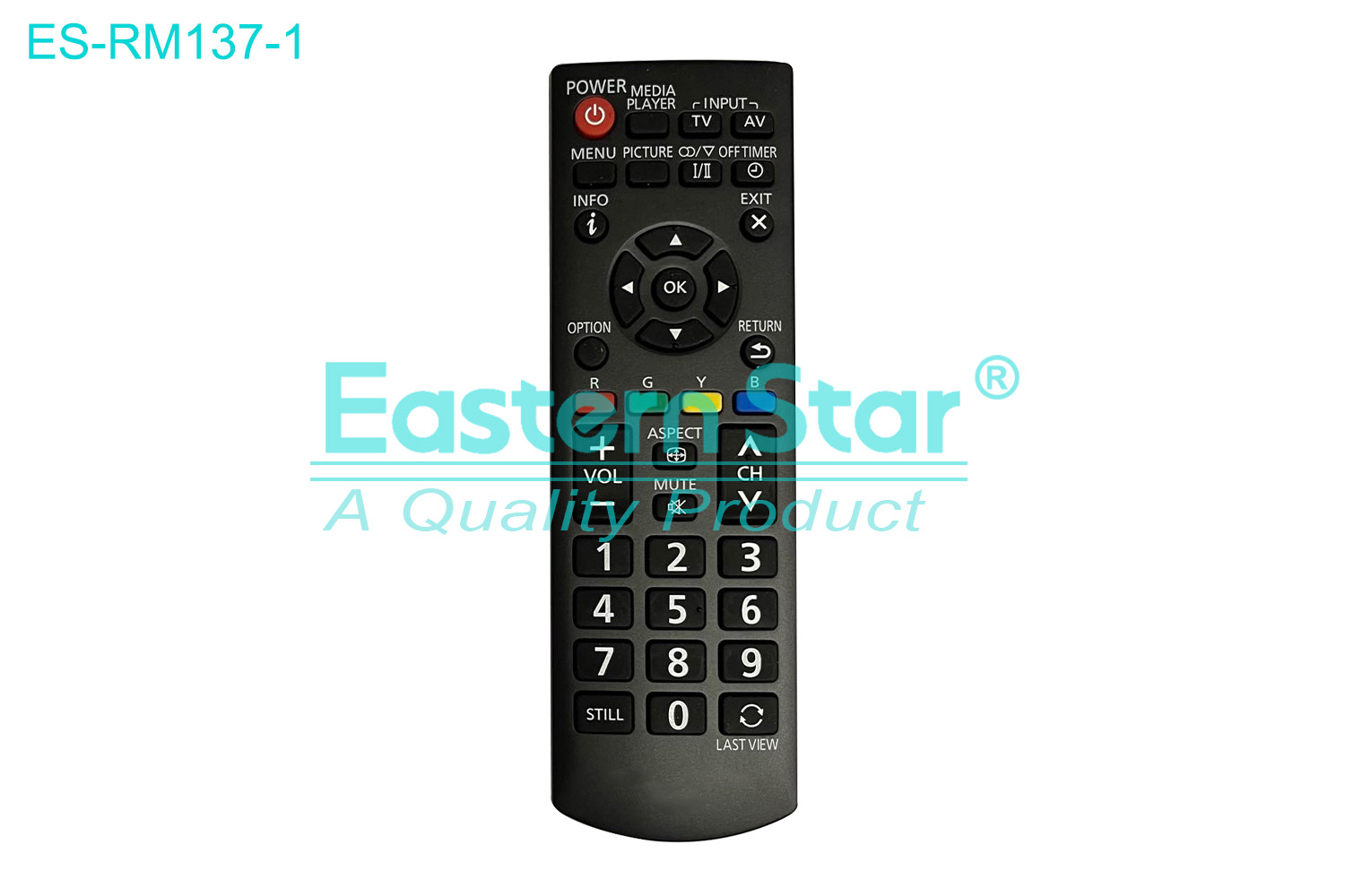 ES-RM137-1 Compatible for / Smart TV Remote Control R/M 39 Keys