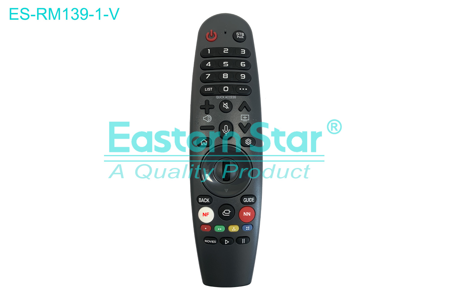 ES-RM139-1-V Compatible for / Smart TV Voice Remote Control R/M 39 Keys