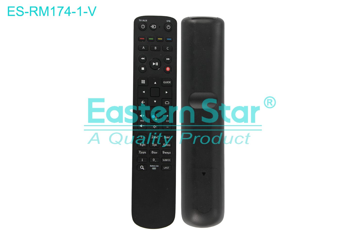 ES-RM174-1-V Compatible for / Smart TV Voice Remote Control R/M 45 Keys