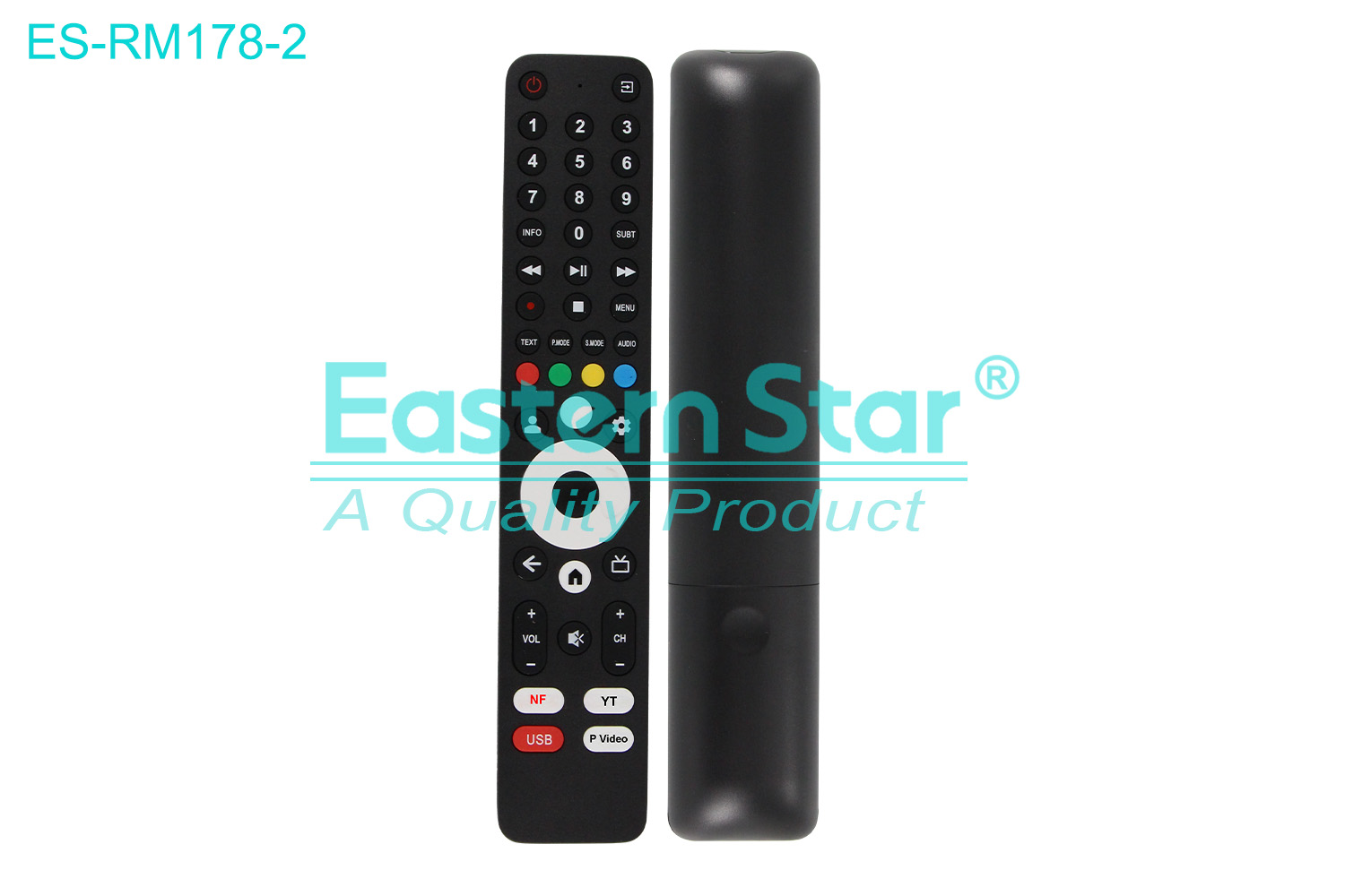 ES-RM178-2 Compatible for Sharp Smart TV Remote Control R/M 42 Keys