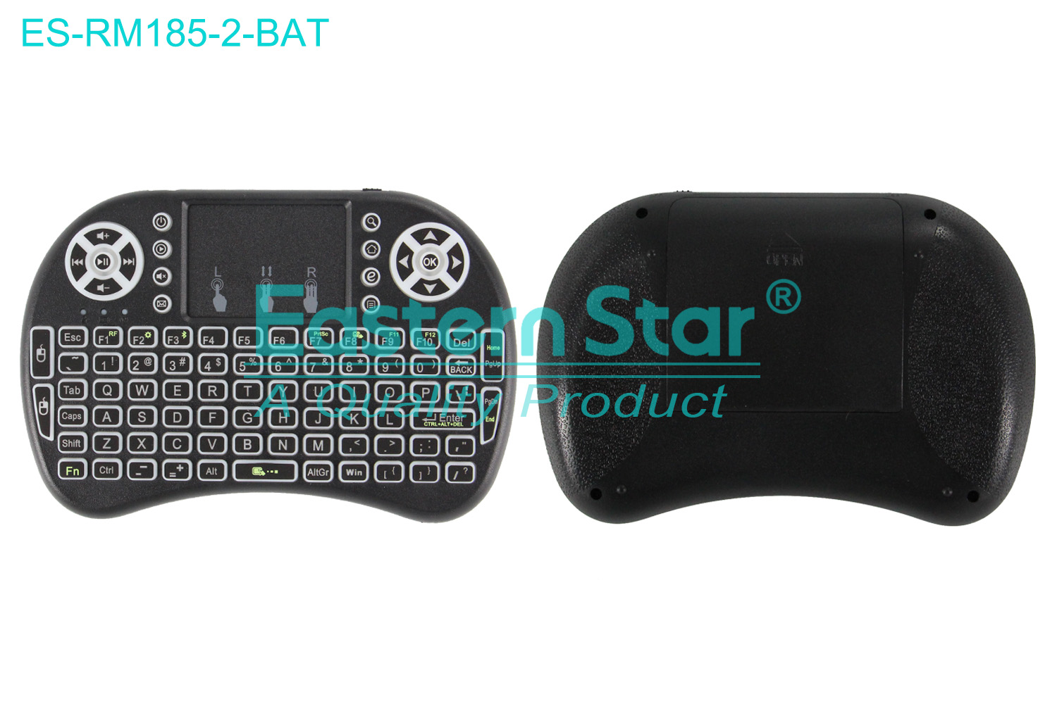 ES-RM185-2-BAT Compatible for / Smart TV Remote Control R/M 92 Keys