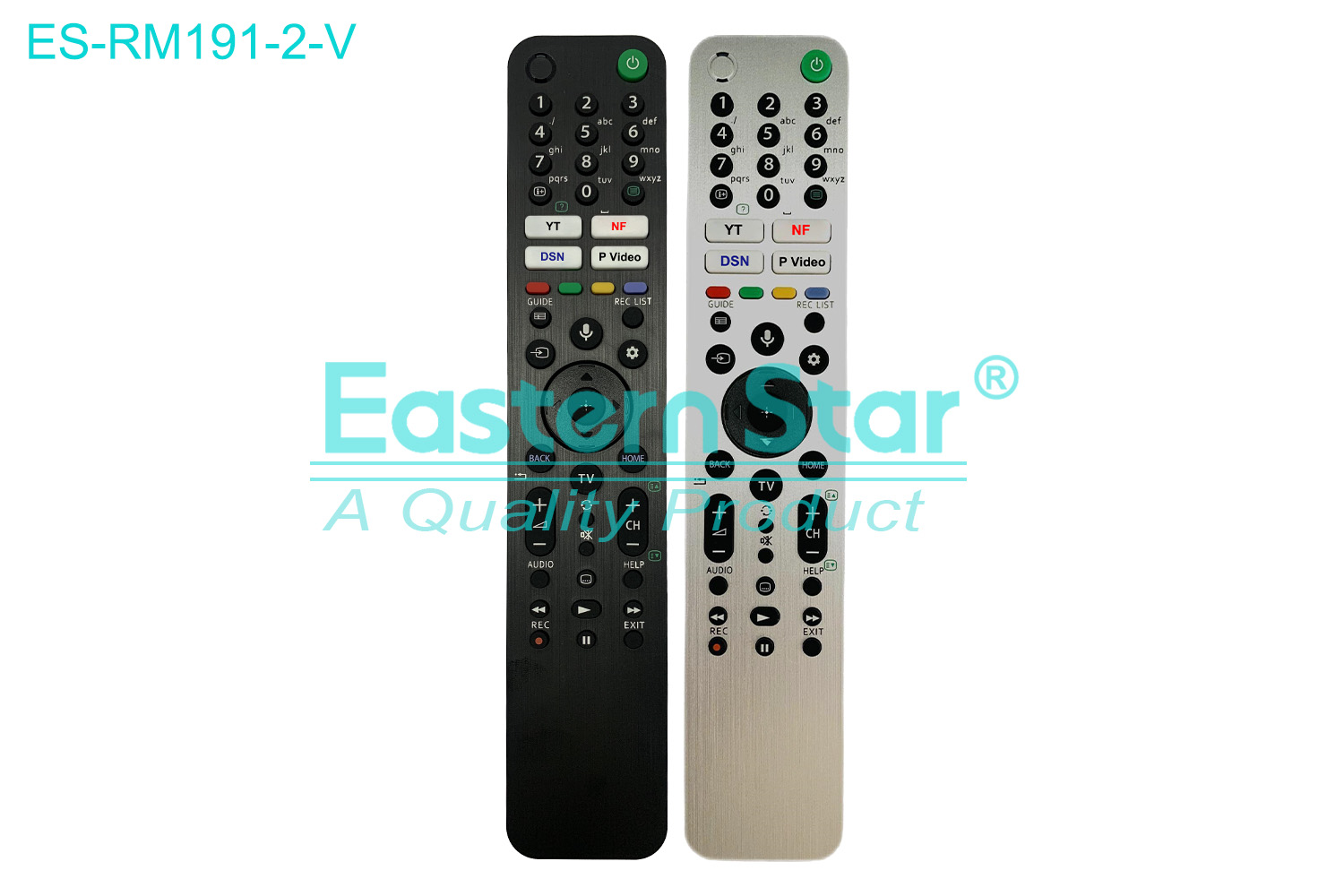 ES-RM191-2-V Compatible for / Smart TV Voice Remote Control R/M 50 Keys