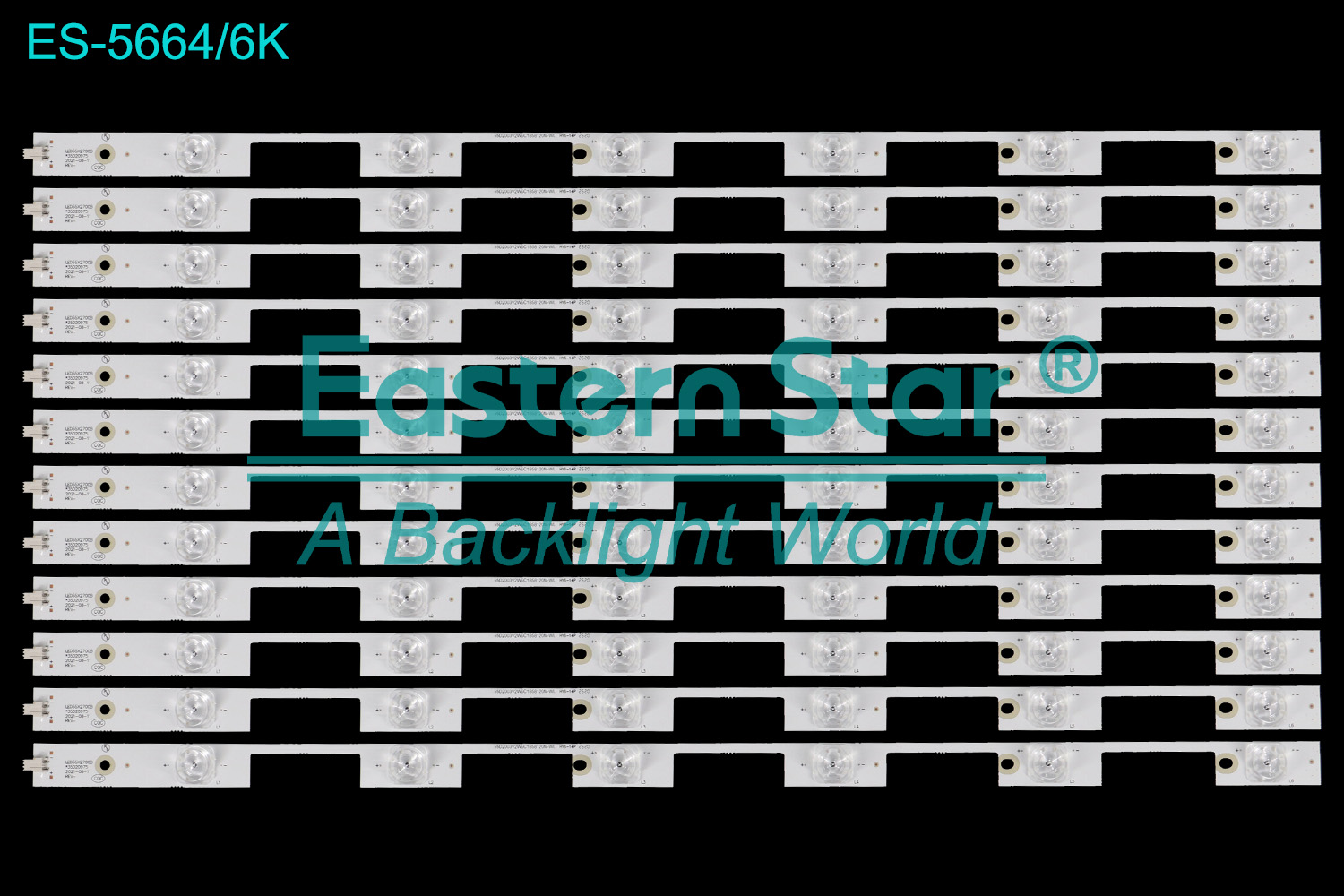 ES-5664 LED TV Backlight use for 55"  Konka LED55G9200U、LED55S880U LED5558000  LED55X2700B 35020975 LED BACKLIGHT STRIP(12)