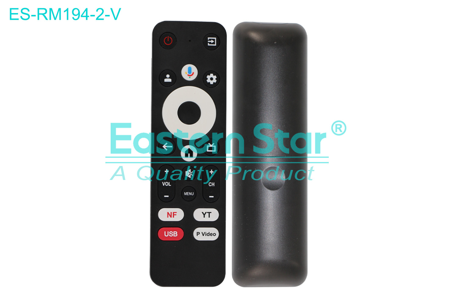 ES-RM194-2-V Compatible for Dexp/Cepter/Yamazen Smart TV Voice Remote Control R/M 23 Keys