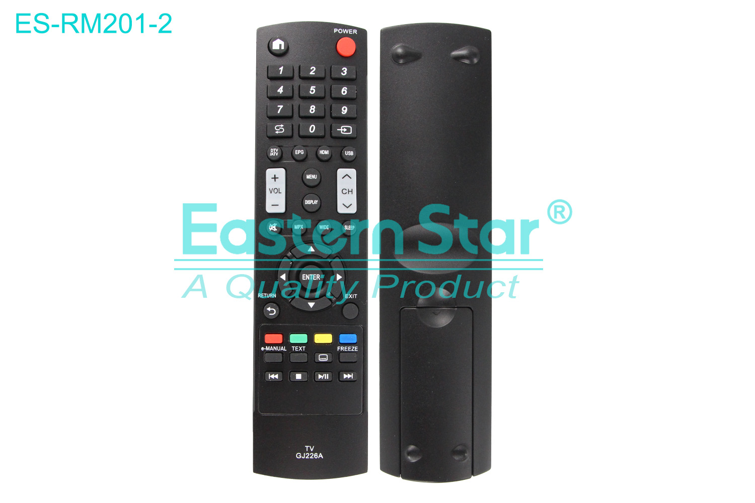 ES-RM201-2 Compatible for Sharp Smart TV Remote Control R/M 48 Keys