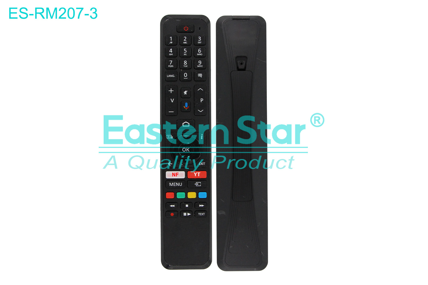 ES-RM207-3 Compatible for Vestel Smart TV Remote Control R/M 43 Keys