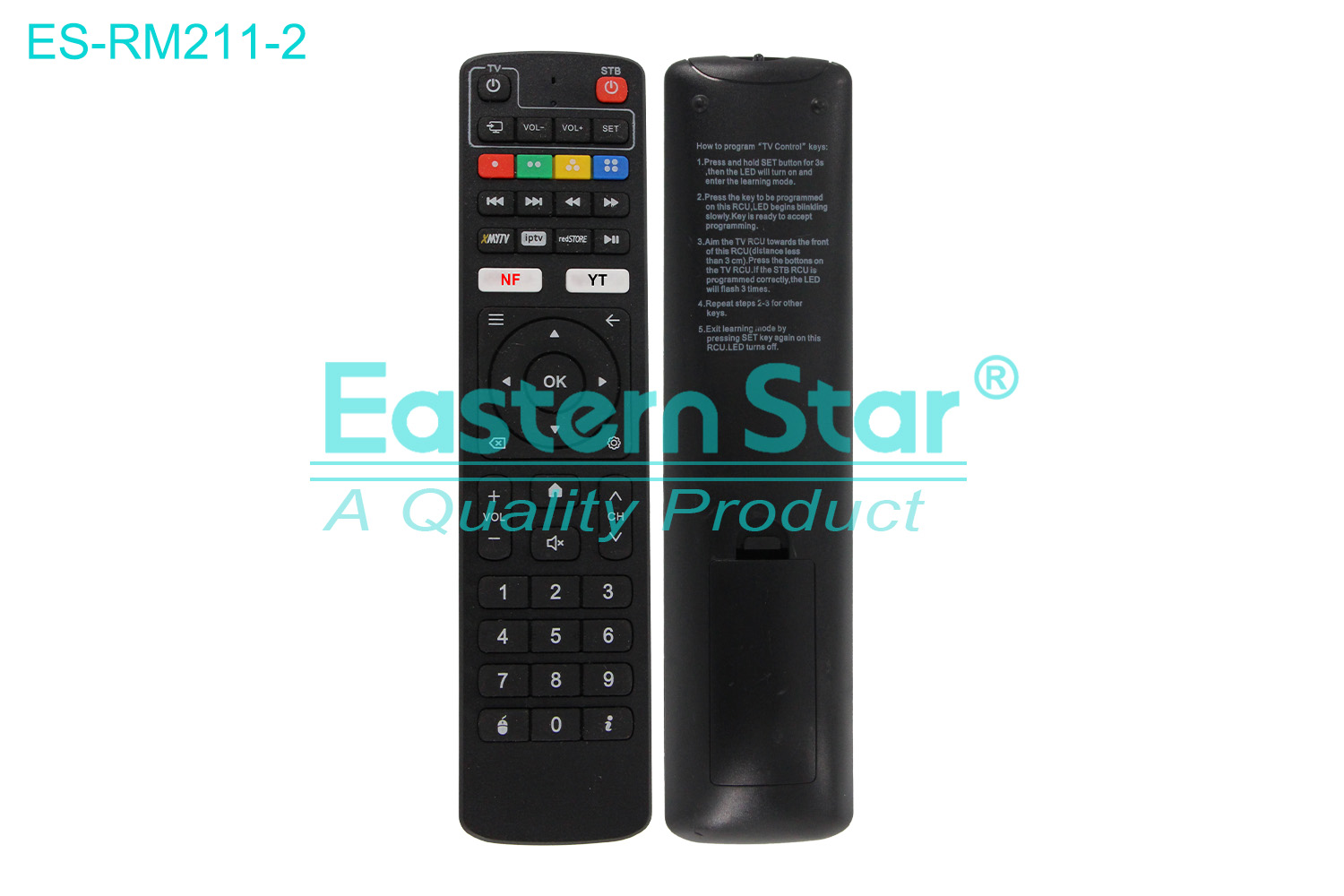 ES-RM211-2 Compatible for / Smart TV Remote Control R/M 47 Keys