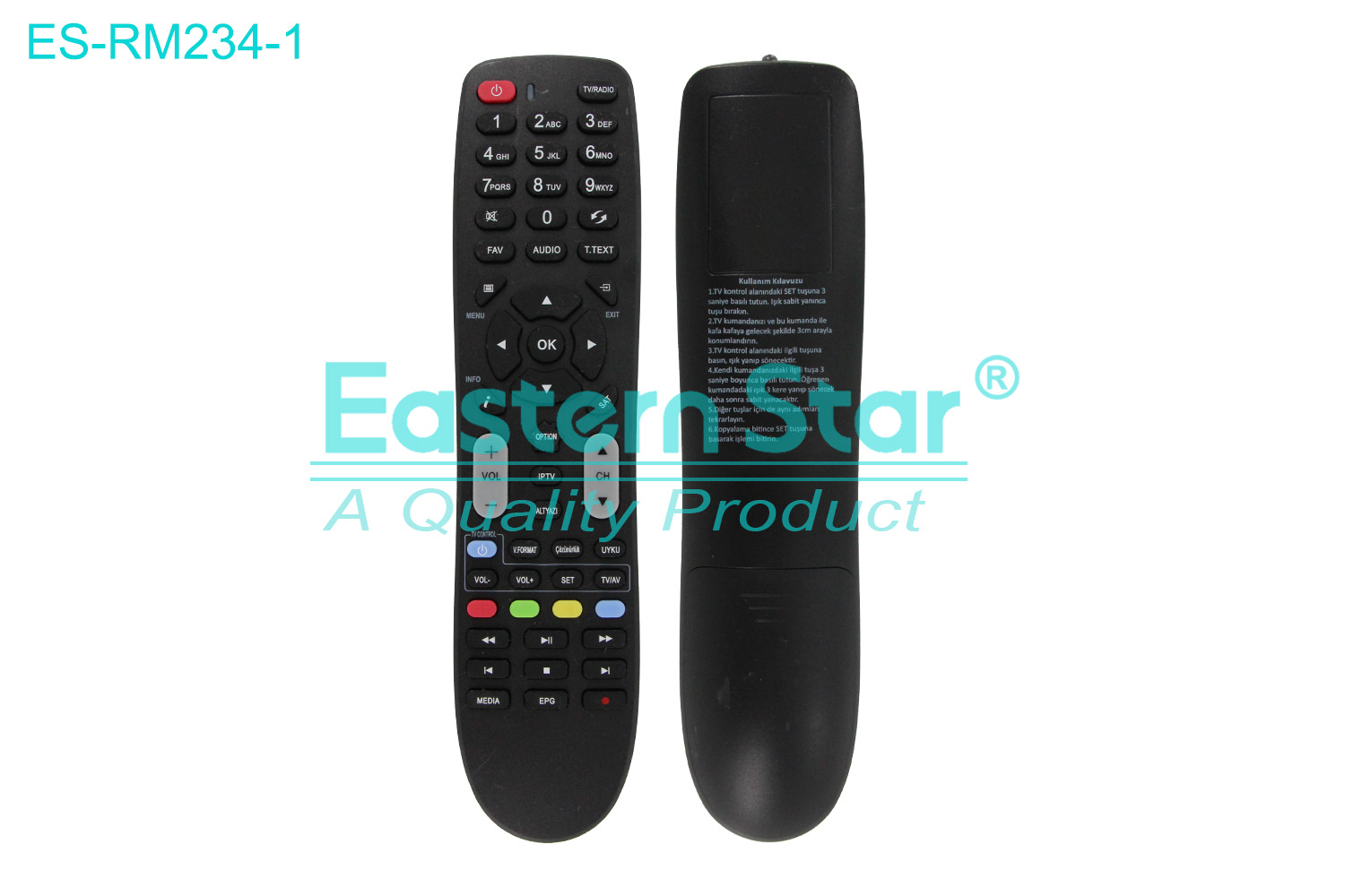 ES-RM234-1 Compatible for / Smart TV Remote Control R/M 55 Keys