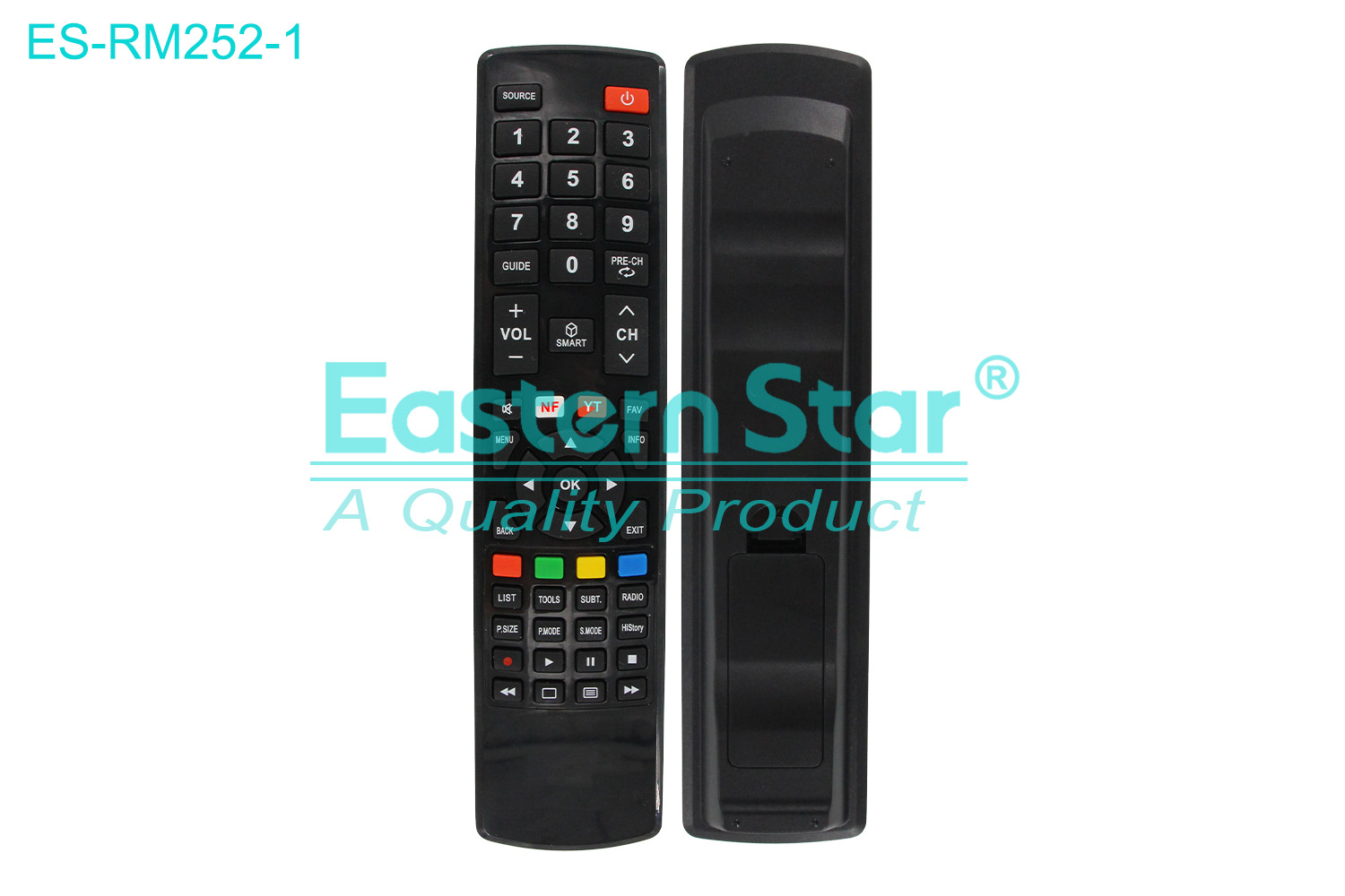 ES-RM252-1 Compatible for / Smart TV Remote Control R/M 52 Keys