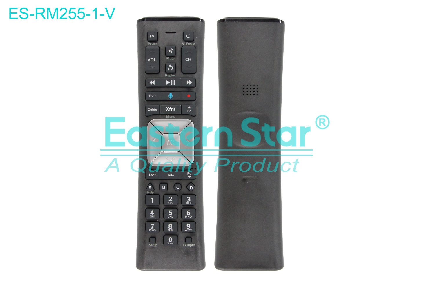 ES-RM255-1-V Compatible for / Smart TV Voice Remote Control R/M 41 Keys