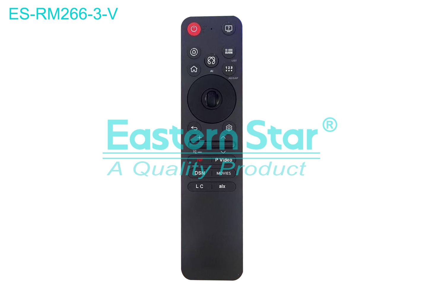 ES-RM266-3-V Compatible for / Smart TV Voice Remote Control R/M 22 Keys