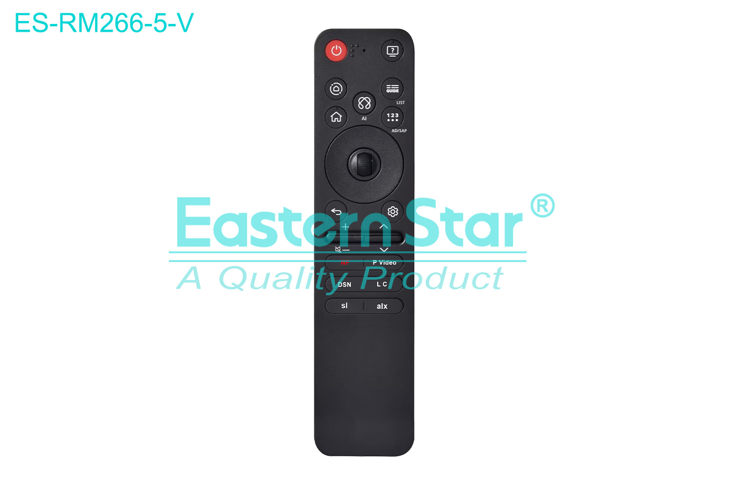 ES-RM266-5-V Compatible for / Smart TV Voice Remote Control R/M 22 Keys