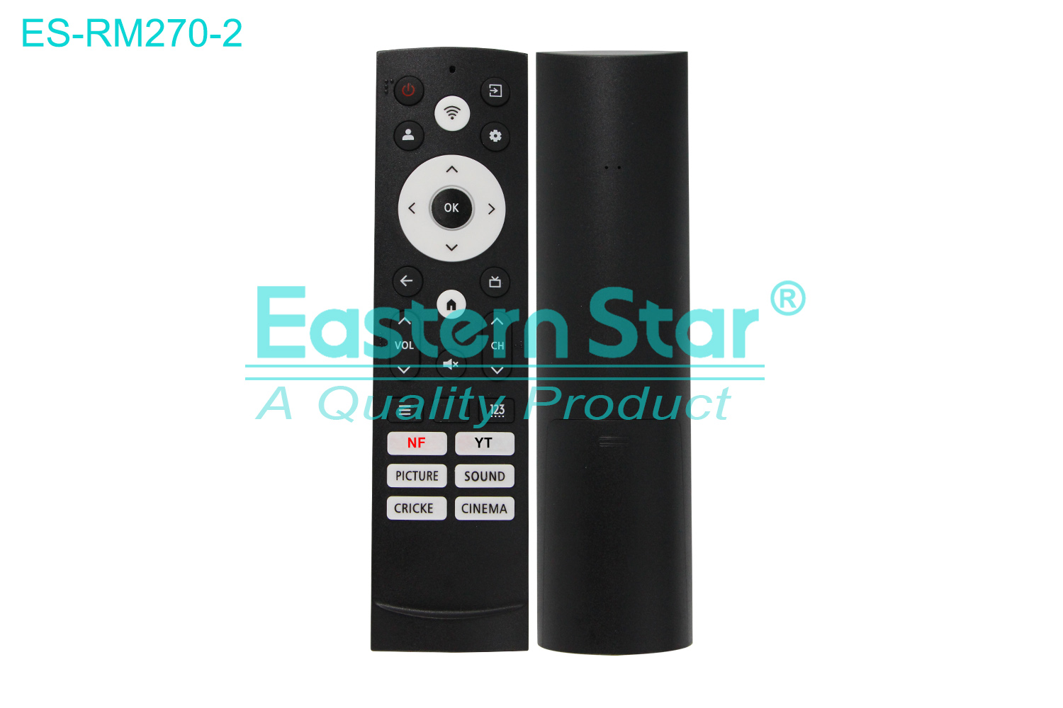 ES-RM270-2 Compatible for Hisense Smart TV Remote Control R/M 27 Keys
