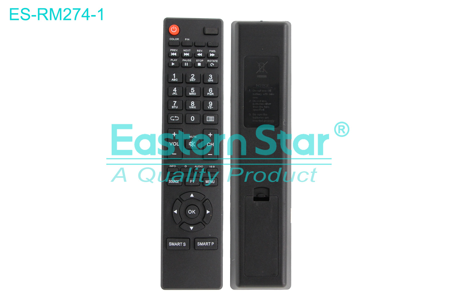 ES-RM274-1 Compatible for / Smart TV Remote Control R/M 45 Keys