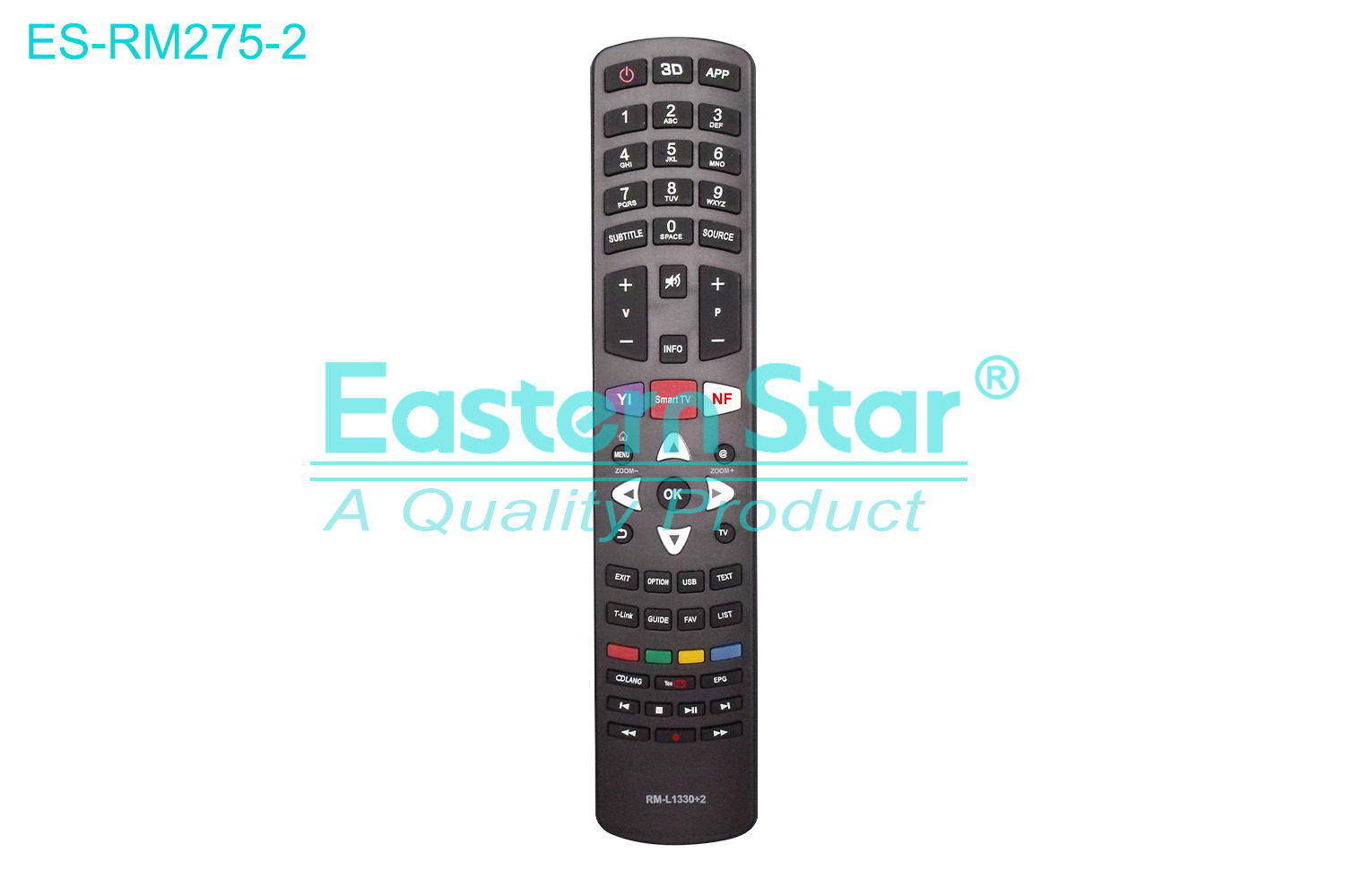ES-RM275-2 Compatible for Tcl Smart TV Remote Control R/M 55 Keys