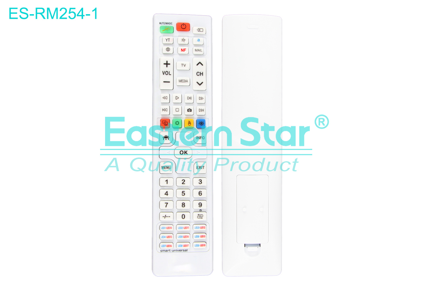 ES-RM254-1 Compatible for / Smart TV Remote Control R/M 57 Keys