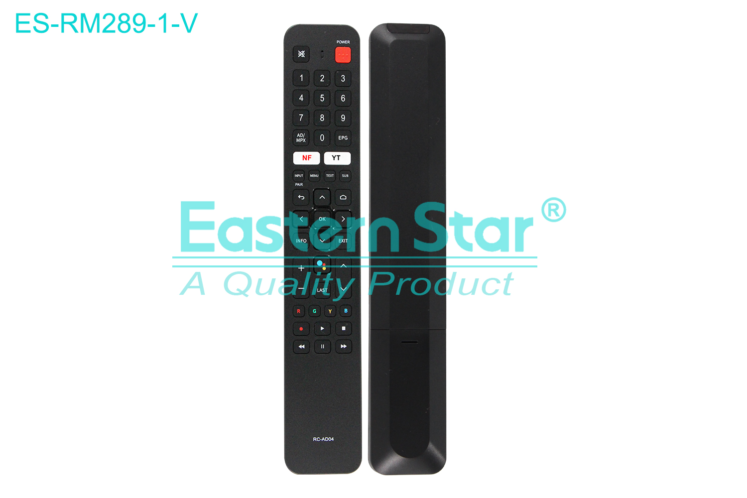 ES-RM289-1-V Compatible for / Smart TV Voice Remote Control R/M 45 Keys